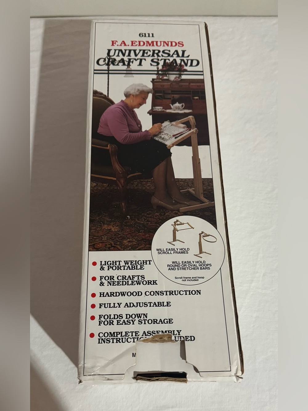 F.A. Edmunds Universal Craft Stand - Natural Wood